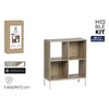 Shelves MobleKit White Brown Wood Metal 60 x 29 x 72 cm