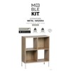 Plaukti MobleKit Balts Brūns Koks Metāls 60 x 29 x 72 cm
