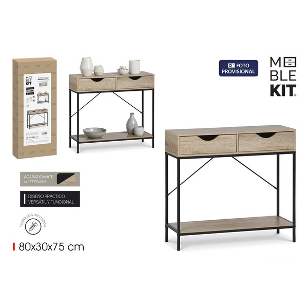 Occasional Furniture MobleKit Brown Black 80 x 30 x 75 cm