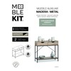 Proginiai baldai MobleKit Ruda Juoda 80 x 30 x 75 cm