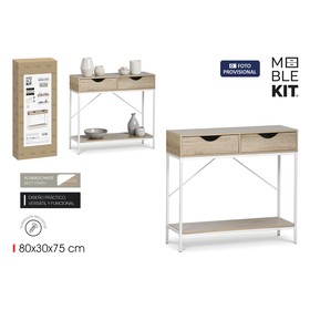 Occasional Furniture MobleKit White Brown 80 x 30 x 75 cm