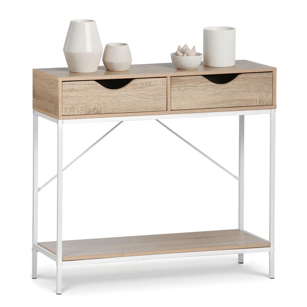 Occasional Furniture MobleKit White Brown 80 x 30 x 75 cm