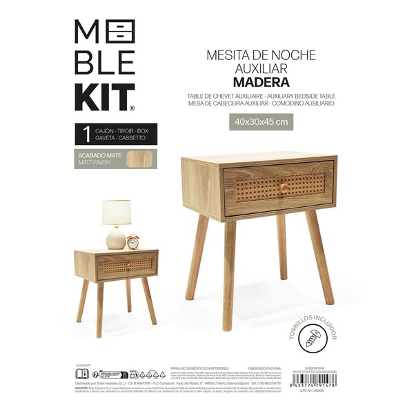 Naktsskapītis MobleKit Brūns 40 x 30 x 45 cm (2 gb.)