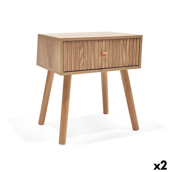 Nightstand MobleKit Brown 40 x 30 x 45 cm (2 Units)