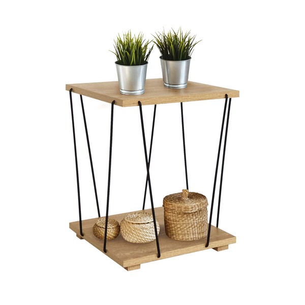 Side table MobleKit Brown Black 31,8 x 31,8 x 38,5 cm (4 Units)