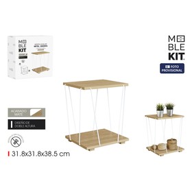 Sivupöytä MobleKit Valkoinen Ruskea 31,8 x 31,8 x 38,5 cm (4 osaa)