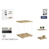 Šoninis staliukas MobleKit Balta Ruda 31,8 x 31,8 x 38,5 cm (4 vnt.)