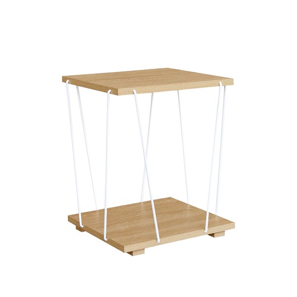 Sivupöytä MobleKit Valkoinen Ruskea 31,8 x 31,8 x 38,5 cm (4 osaa)
