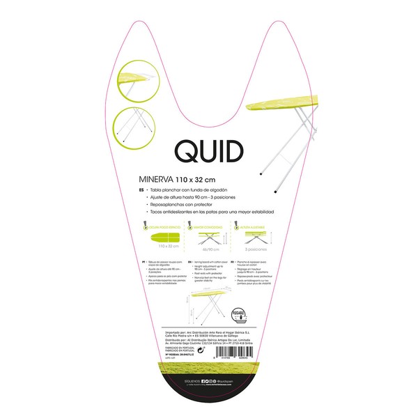 Ironing board Quid Minerva Multicolour Metal 110 x 32 cm