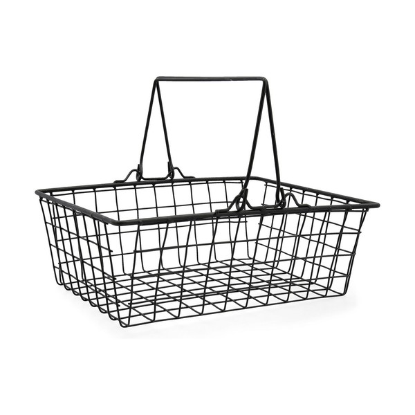 Stiepļu grozs Quid Ebano Metāls Tērauds 30 x 23 x 10,5 cm