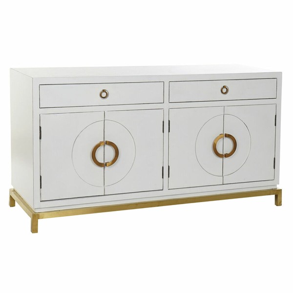 Bufete DKD Home Decor Kamakura Balts Bronza Metāls Papele 150 x 50 x 80 cm (150 x 50 x 80 cm)