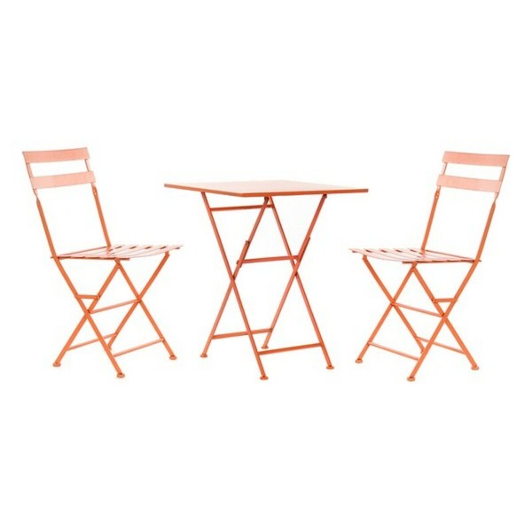 Стол и 2 стула DKD Home Decor MB-177412 Коралл 60 x 60 x 75 cm (3 pcs)