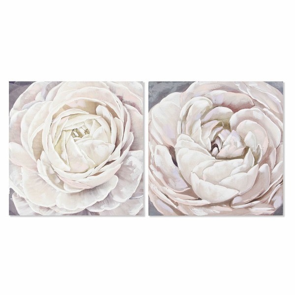 Canvas DKD Home Decor Canvas Koks MDF 80 x 3 x 80 cm Zieds