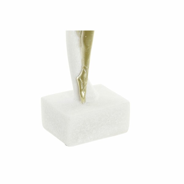 Decorative Figure DKD Home Decor White Golden Romantic Ballet Dancer 13,5 x 12,5 x 40 cm