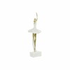 Decorative Figure DKD Home Decor White Golden Romantic Ballet Dancer 13,5 x 12,5 x 40 cm