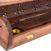 Essential oil burner DKD Home Decor Wood Bamboo Mandala Natural 26 x 8 x 8 cm Incense (6 Units)