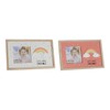 Photo frame DKD Home Decor Rainbow Pink White Children's MDF Wood (25 x 1 x 16 cm) (2 Units)