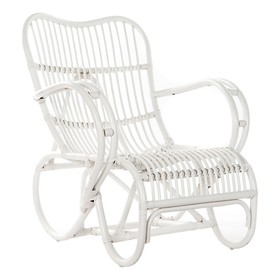Šūpuļkrēsls DKD Home Decor Balts 75 x 85 x 85 cm