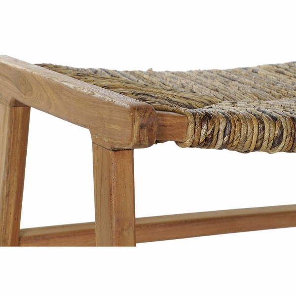 Taburete DKD Home Decor   65 x 47 x 40 cm Dabisks Tīkkoks Plastmasa Gaiši brūns