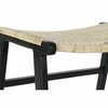 Taburete DKD Home Decor 8424001823192 65 x 47 x 40 cm Dabisks Tīkkoks Melns