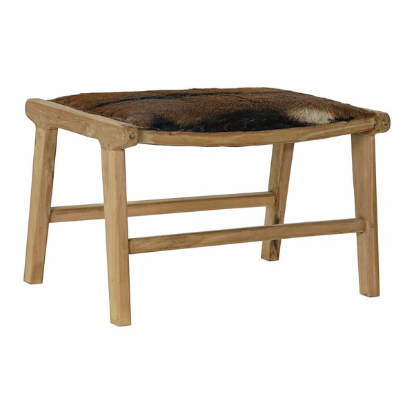 Taburete DKD Home Decor 8424001823215 Brūns Daudzkrāsains Dabisks Tīkkoks 65 x 47 x 42 cm