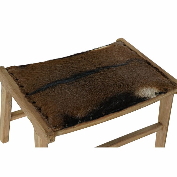 Банкетка DKD Home Decor 8424001823215 Коричневый Разноцветный Натуральный Тик 65 x 47 x 42 cm