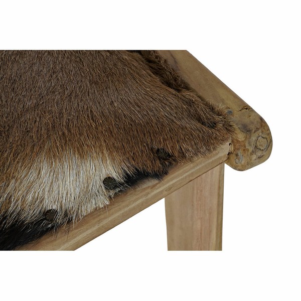 Банкетка DKD Home Decor 8424001823215 Коричневый Разноцветный Натуральный Тик 65 x 47 x 42 cm