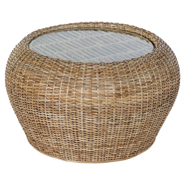 Вспомогательный стол DKD Home Decor 8424001825165 82 x 82 x 48 cm Стеклянный Натуральный Алюминий