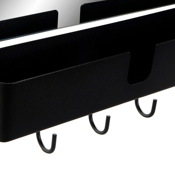 Wall mounted coat hanger DKD Home Decor Musta Metalli Loft 40 x 9 x 72 cm (1 osaa)