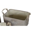 Multi-purpose basket DKD Home Decor Beige Grey Light brown 40 x 30 x 24 cm Wood 3 Pieces (3 Units)