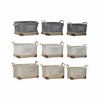 Multi-purpose basket DKD Home Decor Beige Grey Light brown 40 x 30 x 24 cm Wood 3 Pieces (3 Units)
