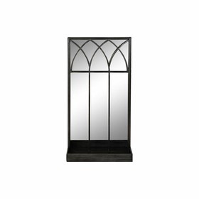 Mirror with Mounting Bracket DKD Home Decor Black Metal Mirror 40 x 12 x 80 cm