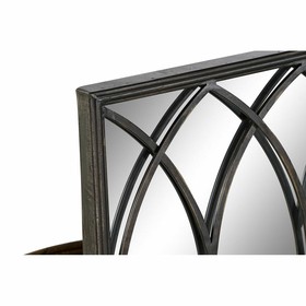Mirror with Mounting Bracket DKD Home Decor Black Metal Mirror 40 x 12 x 80 cm