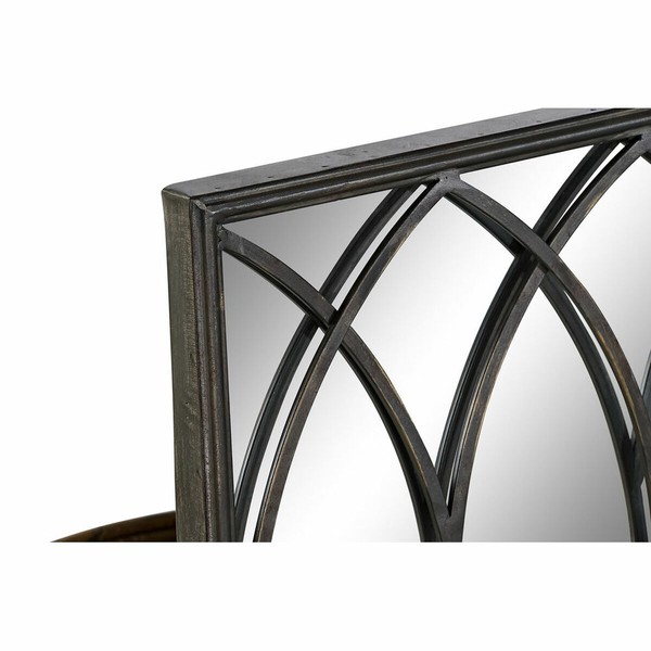 Veidrodis su montavimo rėmu DKD Home Decor Juoda Metalinis Veidrodis 40 x 12 x 80 cm