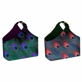 Žurnālu plaukts DKD Home Decor Poliesters (2 pcs) (45 x 20 x 40 cm)