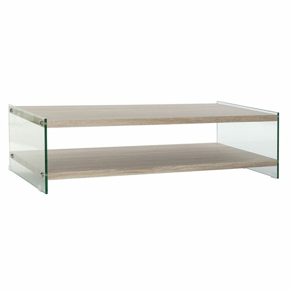 Centrālais galds DKD Home Decor Daudzkrāsains Caurspīdīgs Dabisks Koks Stikls Koks MDF 130 x 65 x 35,5 cm
