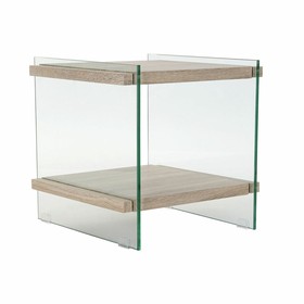 Ночной столик DKD Home Decor Стеклянный Деревянный MDF (50 x 50 x 49 cm)