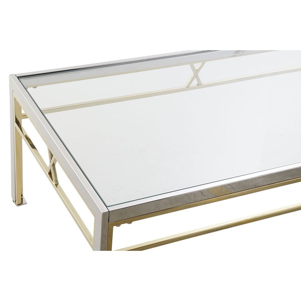 Sivupöytä DKD Home Decor Kristalli Teräs Hopea (110 x 60 x 40 cm)
