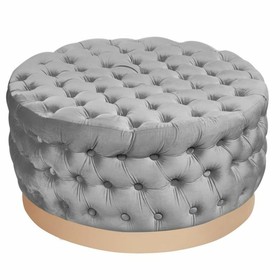 Jalkatuki DKD Home Decor Harmaa Polyesteri Puu MDF (78 x 78 x 40 cm)