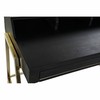 Rašomasis stalas DKD Home Decor Juoda Metalinis Auksinis Mango mediena (125 x 74 x 93.5 cm)