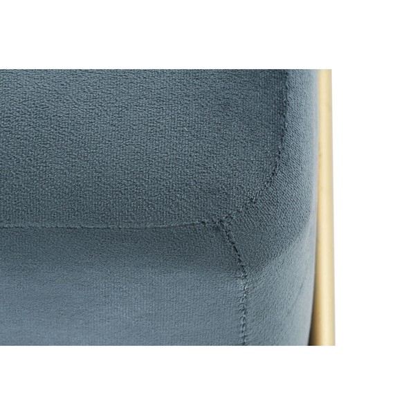 Jakkara DKD Home Decor   Vaahto Sininen Kullattu Metalli Polyesteri Sametti Puu MDF (80 x 80 x 42 cm)