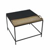 Šoninis staliukas DKD Home Decor 61 x 61 x 49 cm Juoda Auksinis Plienas Aliuminis