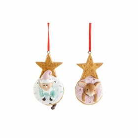 Piekaramais dekors DKD Home Decor Ziemassvētki Sveķi (2 pcs) (5.5 x 5 x 9 cm)