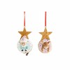 Kabantis dekoras DKD Home Decor Kalėdos Derva (2 pcs) (5.5 x 5 x 9 cm)