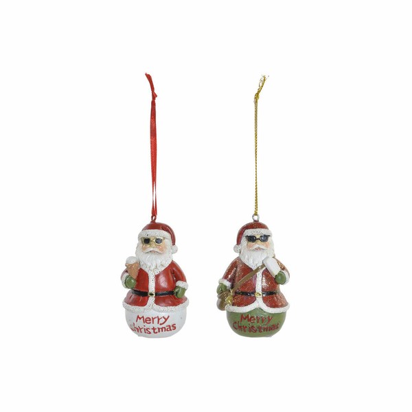 Piekaramais dekors DKD Home Decor Ziemassvētki Sveķi (2 pcs) (4.5 x 3 x 7 cm)