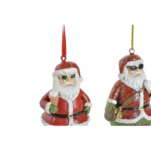 Piekaramais dekors DKD Home Decor Ziemassvētki Sveķi (2 pcs) (4.5 x 3 x 7 cm)
