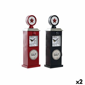 Настольные часы DKD Home Decor Красный Тёмно Синий Заправка Vintage gasolinera (2 штук)