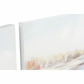 Drobė DKD Home Decor Pušis Drobė 140 x 3,7 x 70 cm