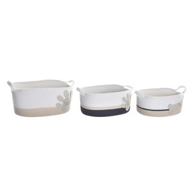 Набор корзин DKD Home Decor Белый Серый Кремовый 60 x 31 x 25 cm 3 Предметы
