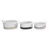Korisetti DKD Home Decor Valkoinen Harmaa Kerma 60 x 31 x 25 cm 3 Kappaletta
